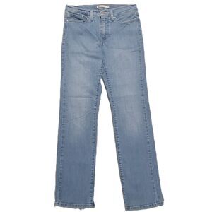 Levis 314 Shaping Straight Jeans Womens 29 Stretch Blue Denim Pants